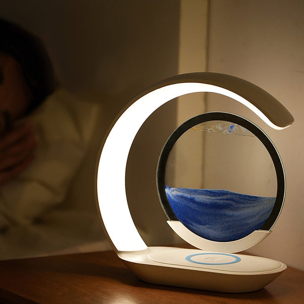 LAMPE LED 3-EN-1 | ART EN SABLE MOUVANT | CHARGEUR SANS FIL