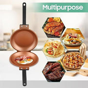 POÊLE ANTIADHÉSIVE DOUBLE FACE - DOUBLE CRÊPIÈRE™