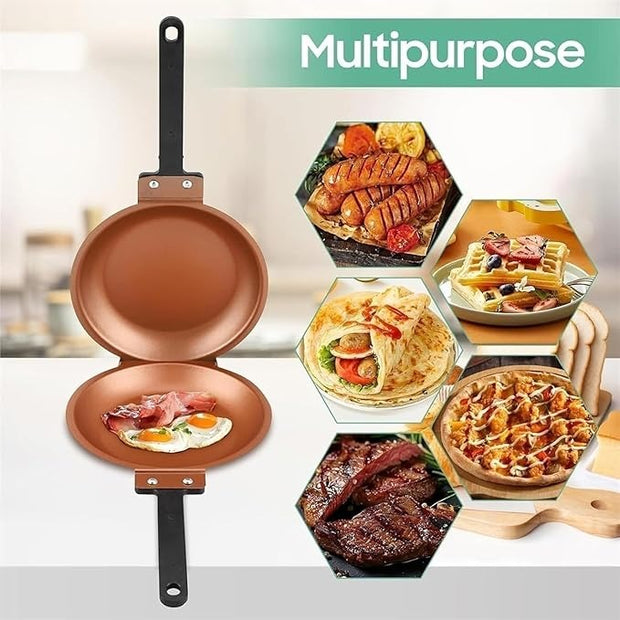 POÊLE ANTIADHÉSIVE DOUBLE FACE - DOUBLE CRÊPIÈRE™